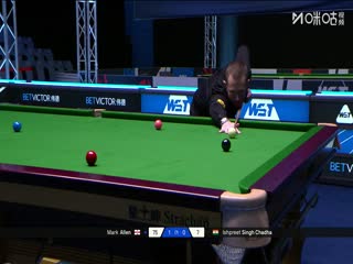斯诺克苏格兰公开赛第一轮 马克·艾伦4-0辛格·查达 20251217