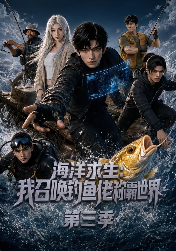 《海洋求生:我召喚釣魚佬稱霸世界第三季》AI漫劇封面