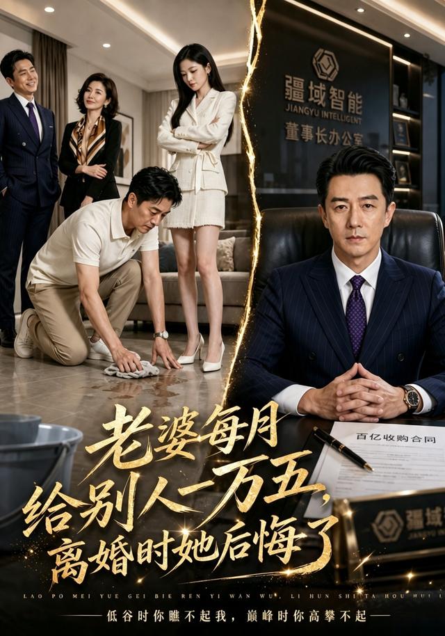 老婆每月给别人一万五,离婚时她后悔了AI短剧