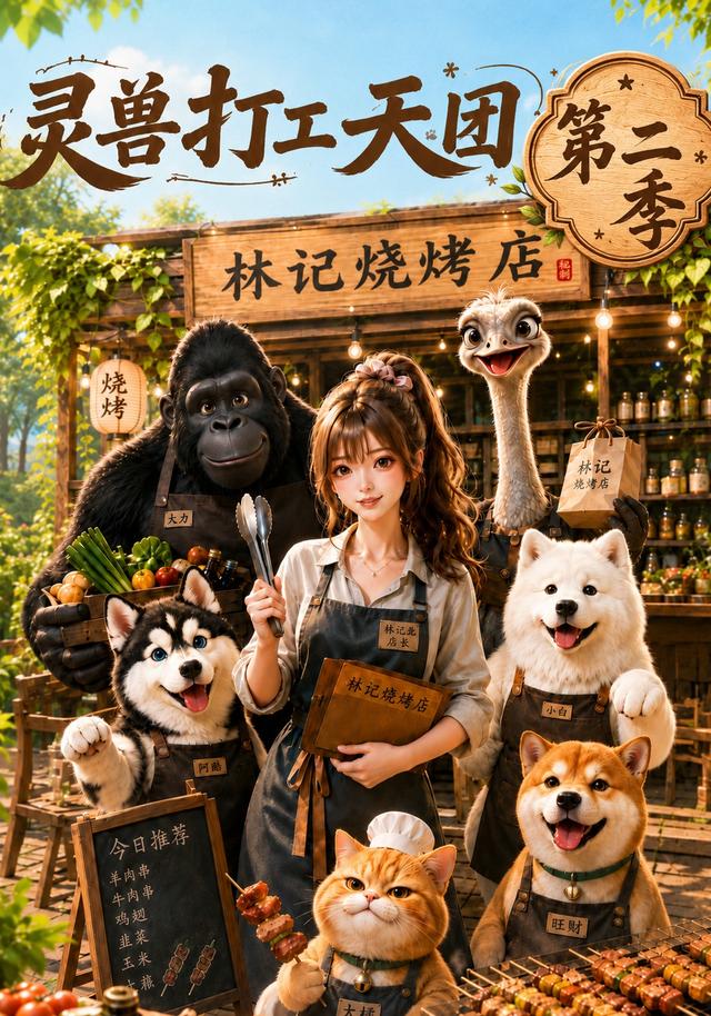 《靈獸打工天團第二季》AI漫劇封面