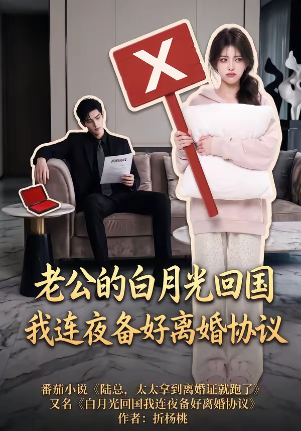 《老公的白月光回國我連夜備好離婚協議》AI漫劇封面