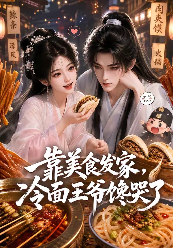 《靠美食發家,冷面王爺饞哭了》AI漫劇封面